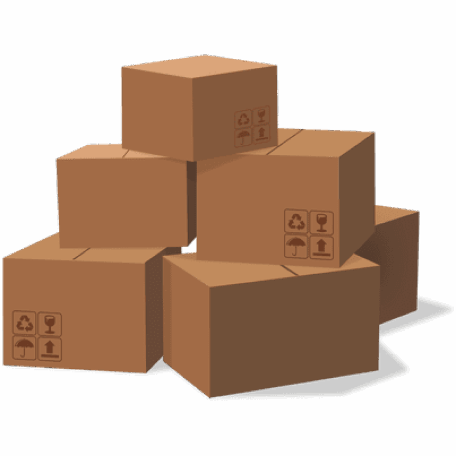 Cajas de cartón y rollo de cartón corrugado